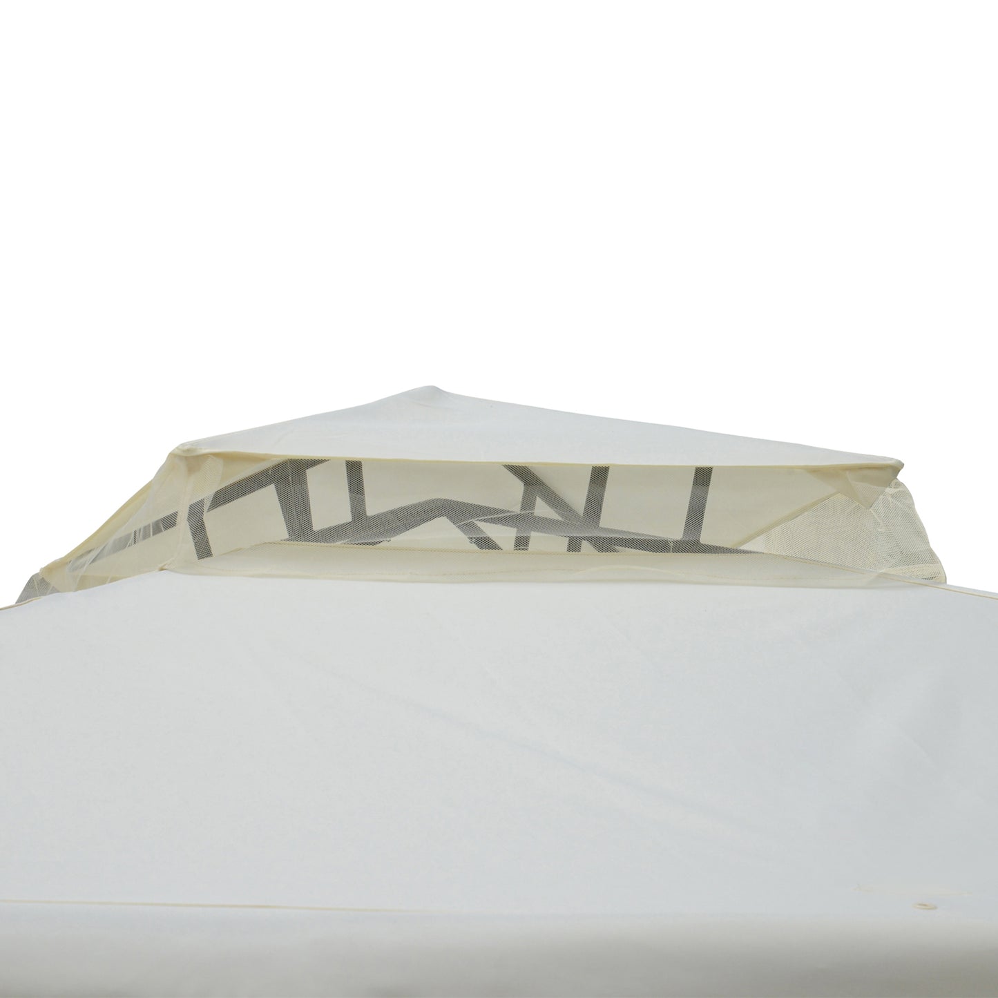 9.6ft x 9.6ft Outdoor Patio Gazebo with 2-Tier Canopy & Netting