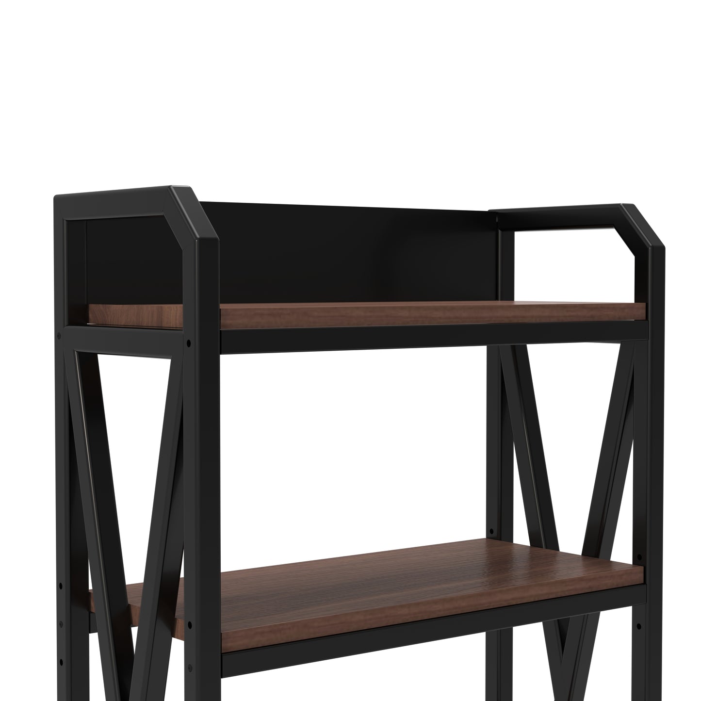 56.3'' Metal and Wooden Bakers Rack - 4-Level Kitchen Storage