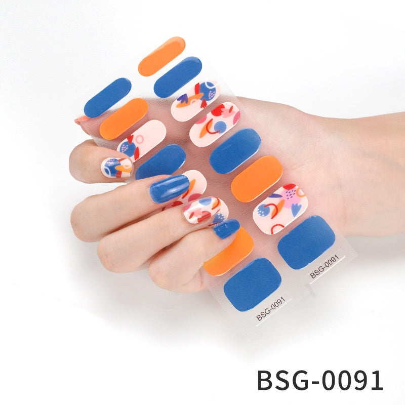 Semi-Cured Nail Stickers - 3D UV Gel Nail Art Set