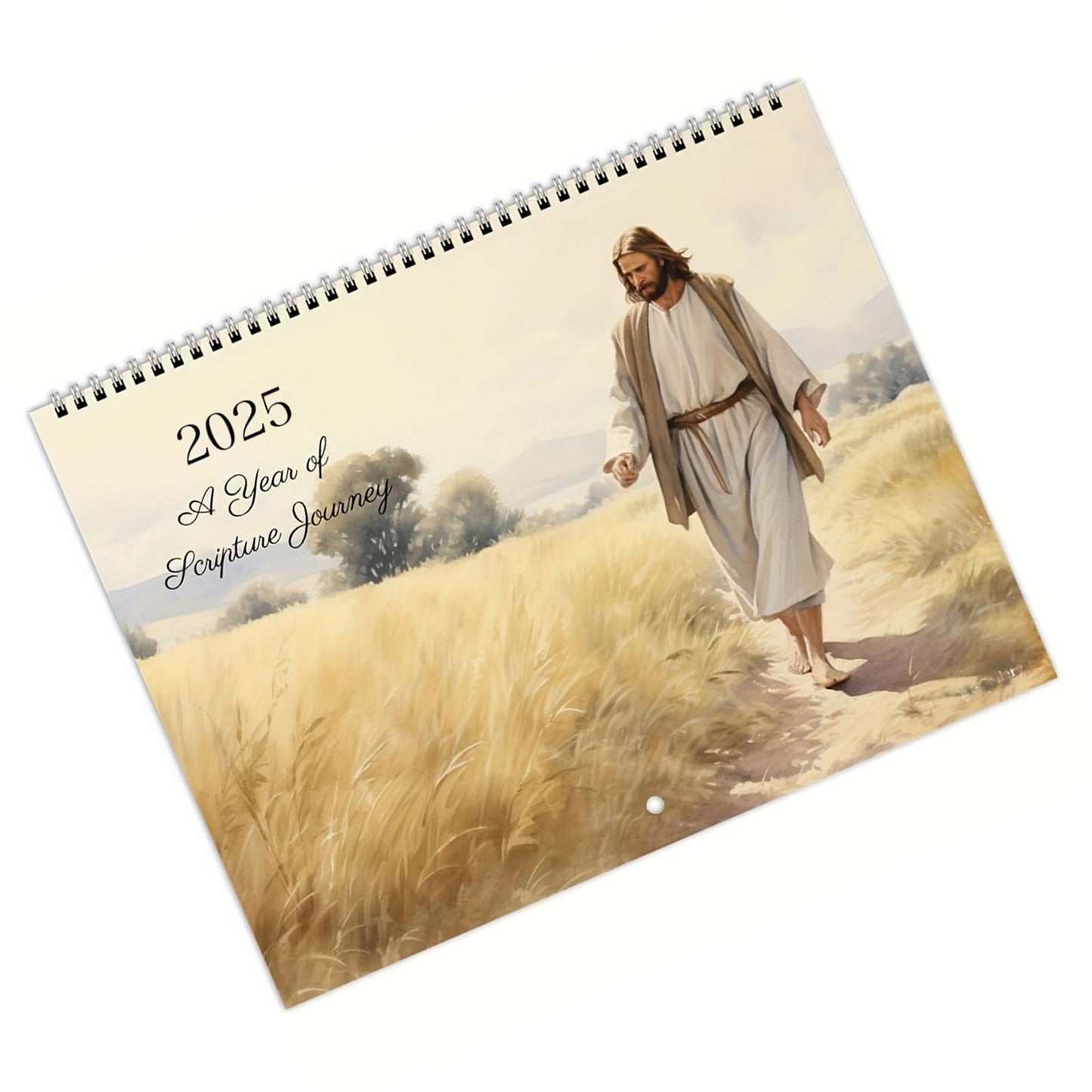 2PCS 2025 Wall Calendar Coated Paper Wire Binding Hanging For Home
