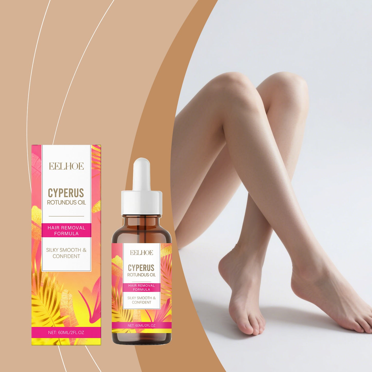 Hair Removal Care Essential Oil 60ml Natural Body Oil for Smooth Skin