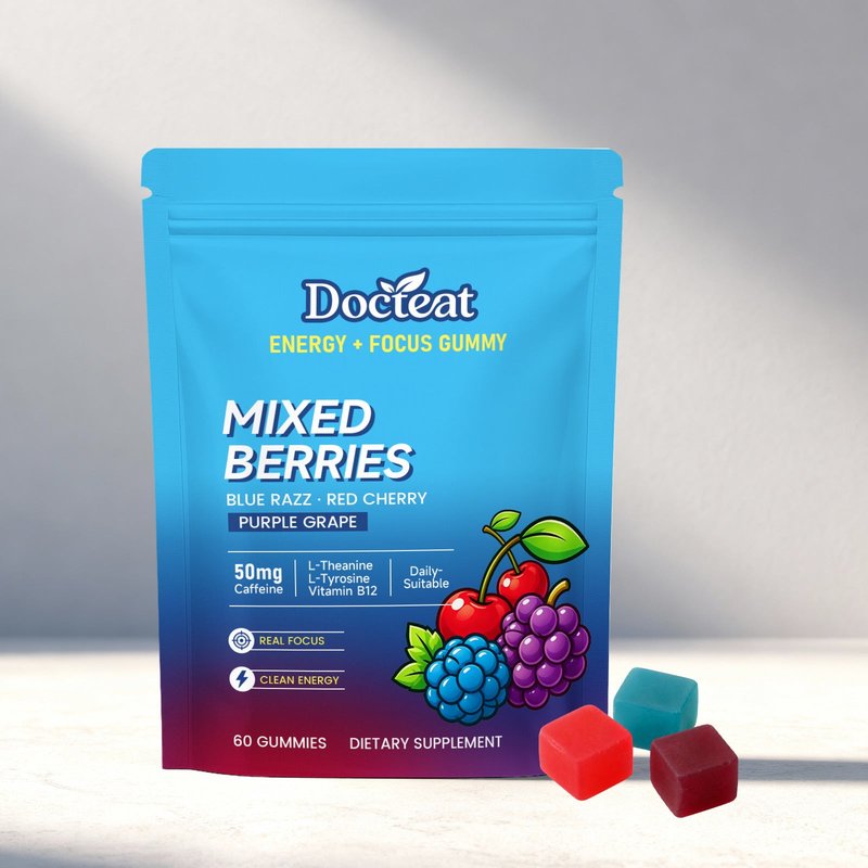 Caffeine & L-Theanine Focus Gummies - 60 Count