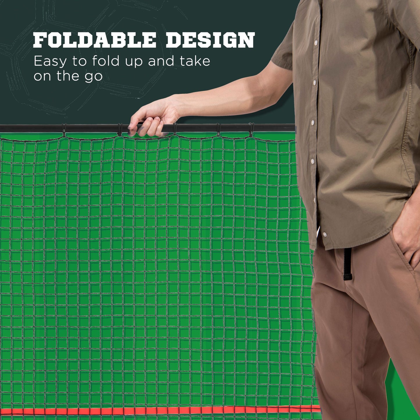Adjustable Soccer Rebounder Net - Foldable Multi-Sport Training