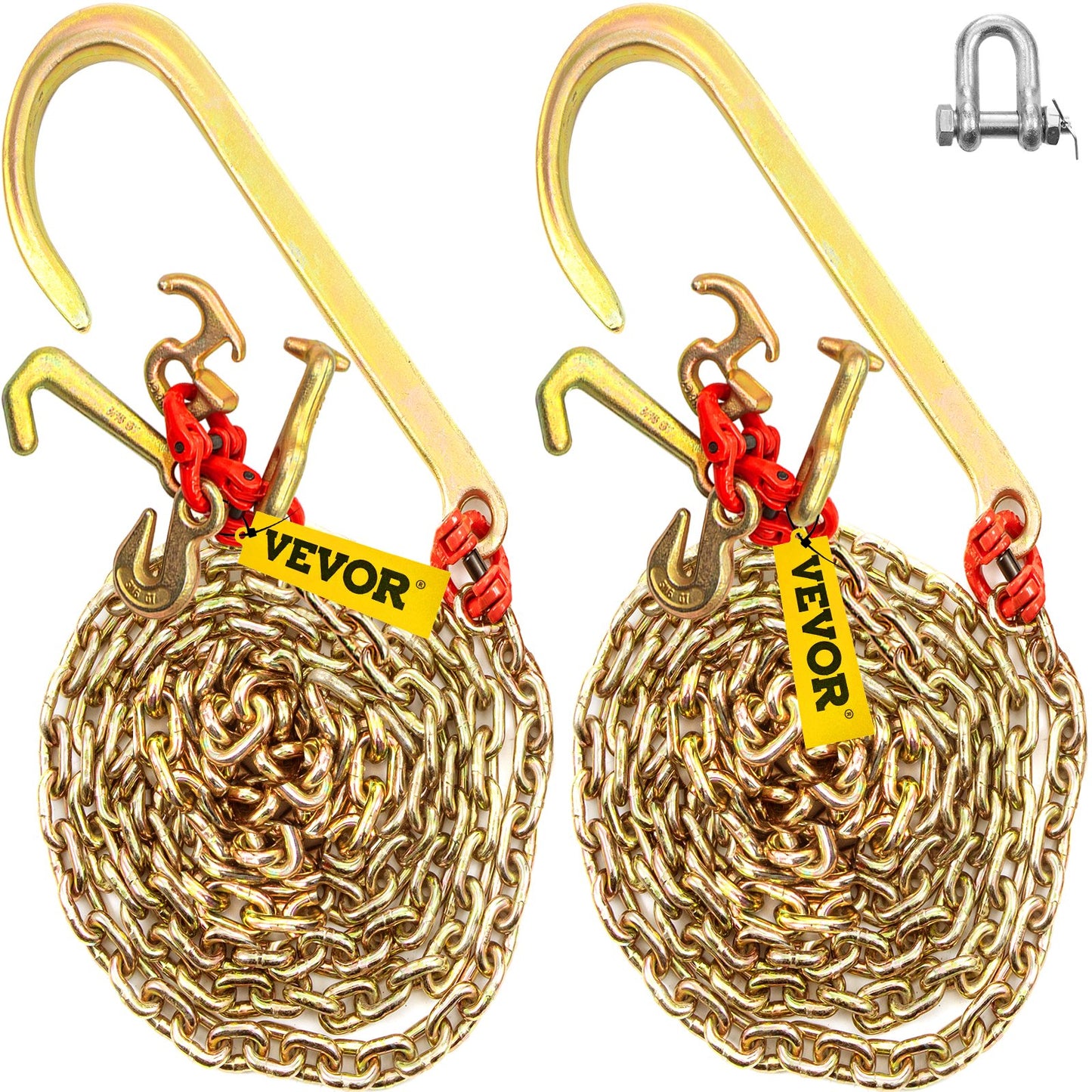 Heavy-Duty 5/16 In X 10 Ft G80 Tow Chain with 2 Hooks – Alloy Steel Towing Chain