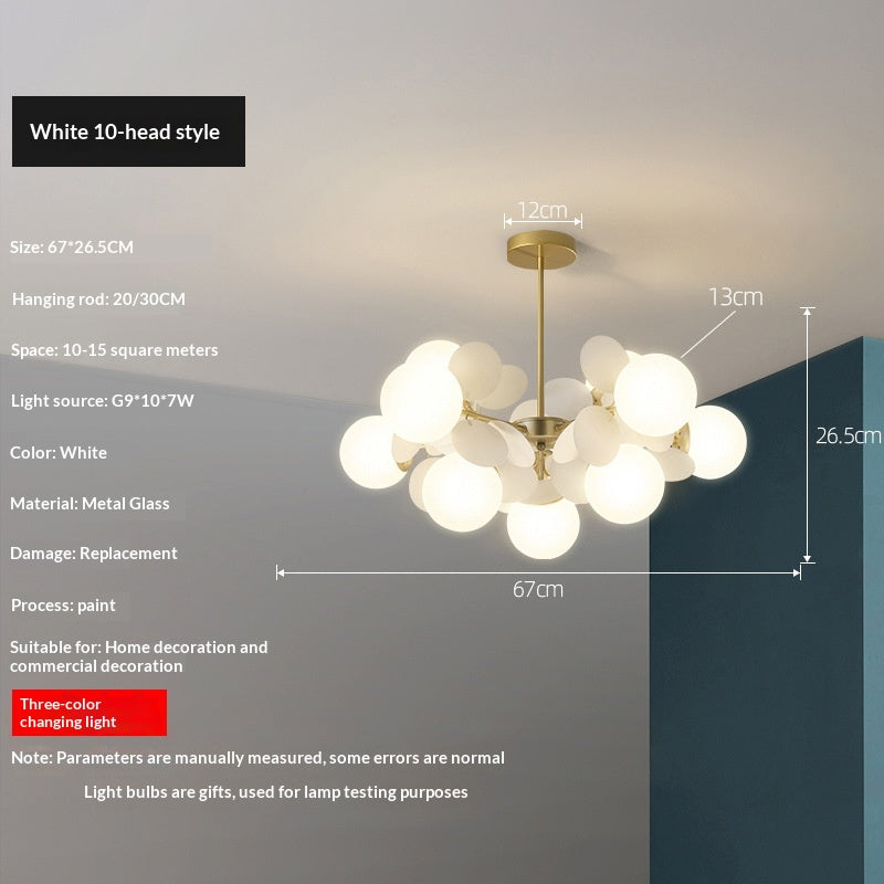 Creative Personalized Living Room Lamp with Adjustable Light Options - Cozy Bedroom Chandelier