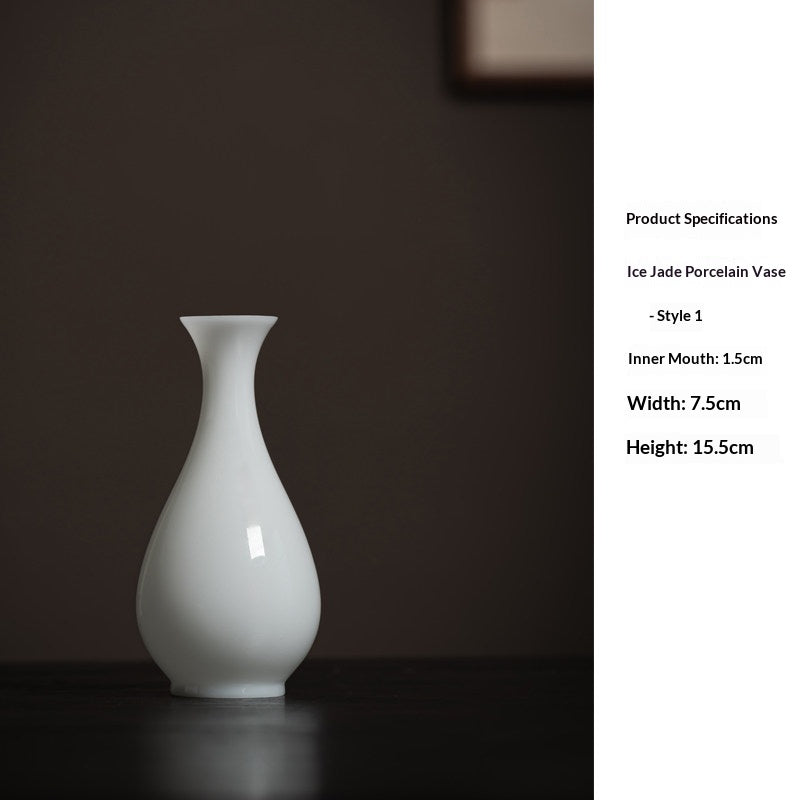 Chinese Style Ceramic Vase for Hydroponic Plants - Living Room Decor