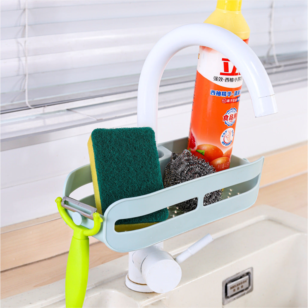 Faucet Hanging Kitchen Rack - Wall Mount Sink Organizer with Multiple Layers