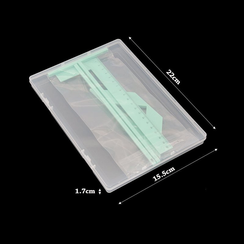 Multi-Functional Ruler for Crafting and Bookmaking - Green