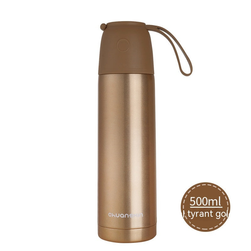 Insulated Stainless Steel Thermos Cup with Large Capacity - Multiple Colors