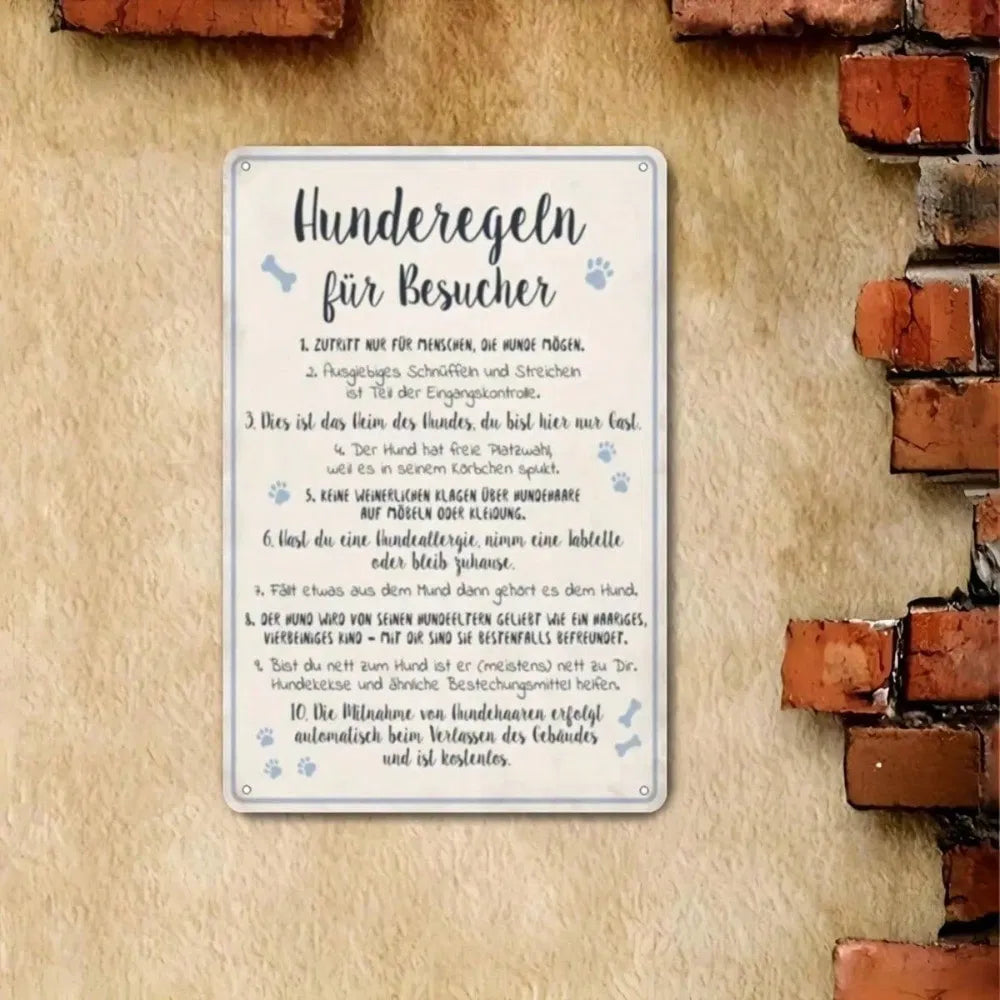 Metal Tin Wall Decoration - 20 cm x 20 cm