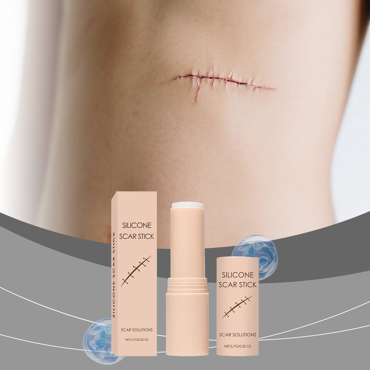 Scar Gentle Care Stick - Body Care 5.7g for Skin Healing & Scar Reduction