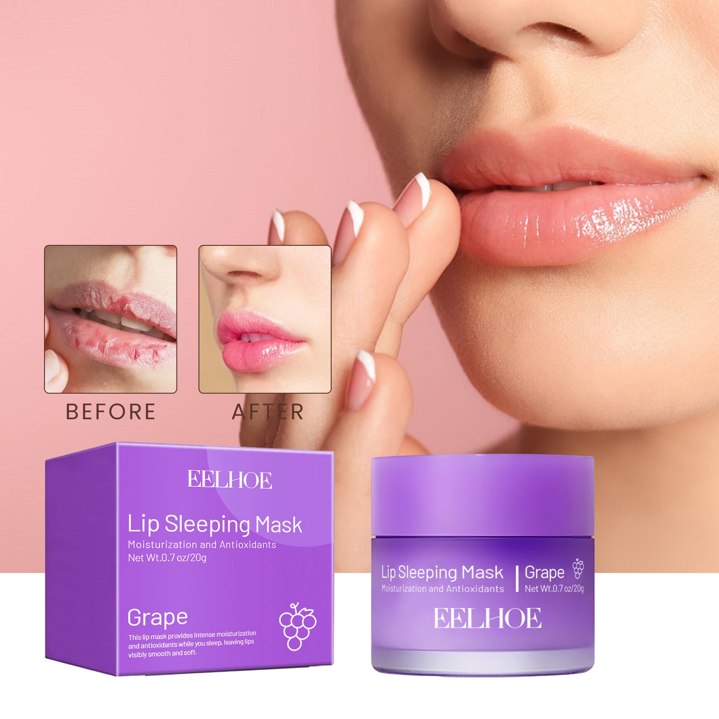Hydrating Lip Sleeping Mask - Moisturizing & Exfoliating Lip Treatment