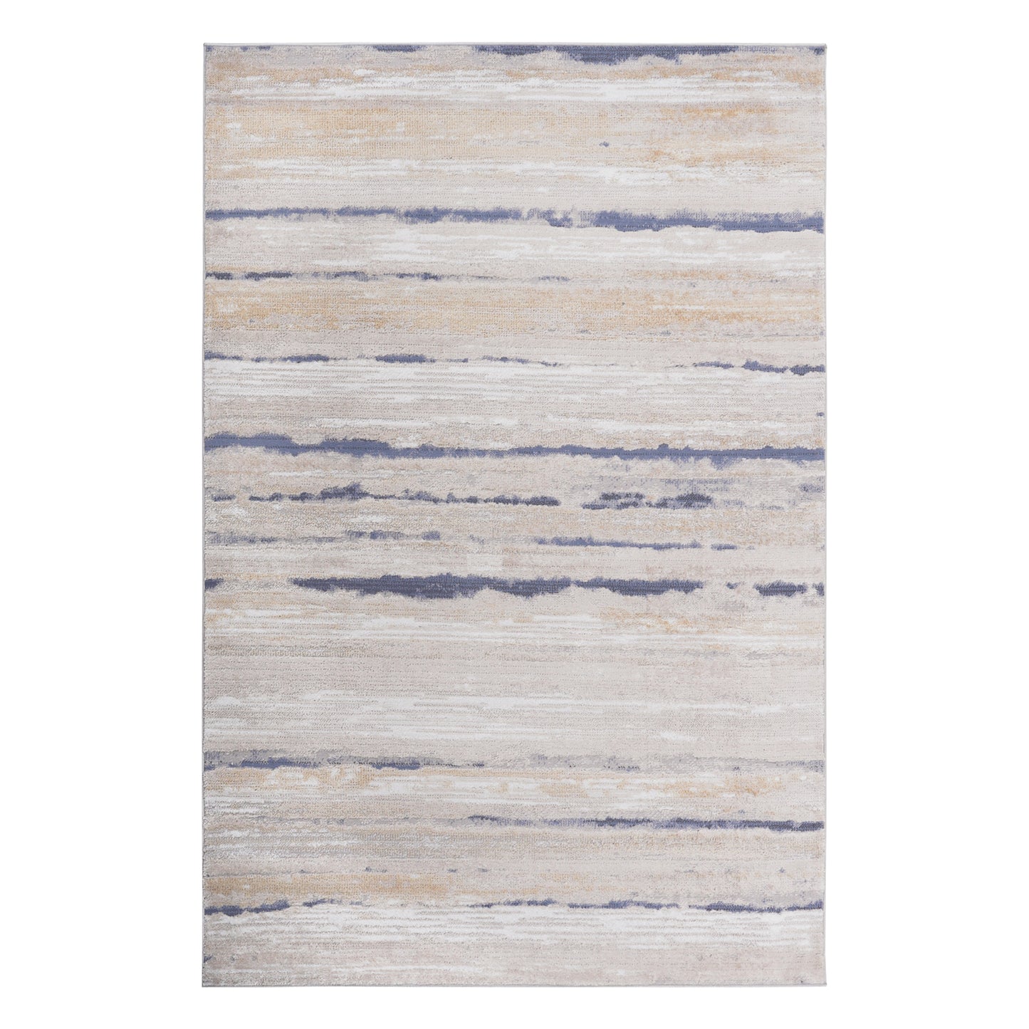 PAYAS 2X8 Ivory Blue Striped Runner Rug