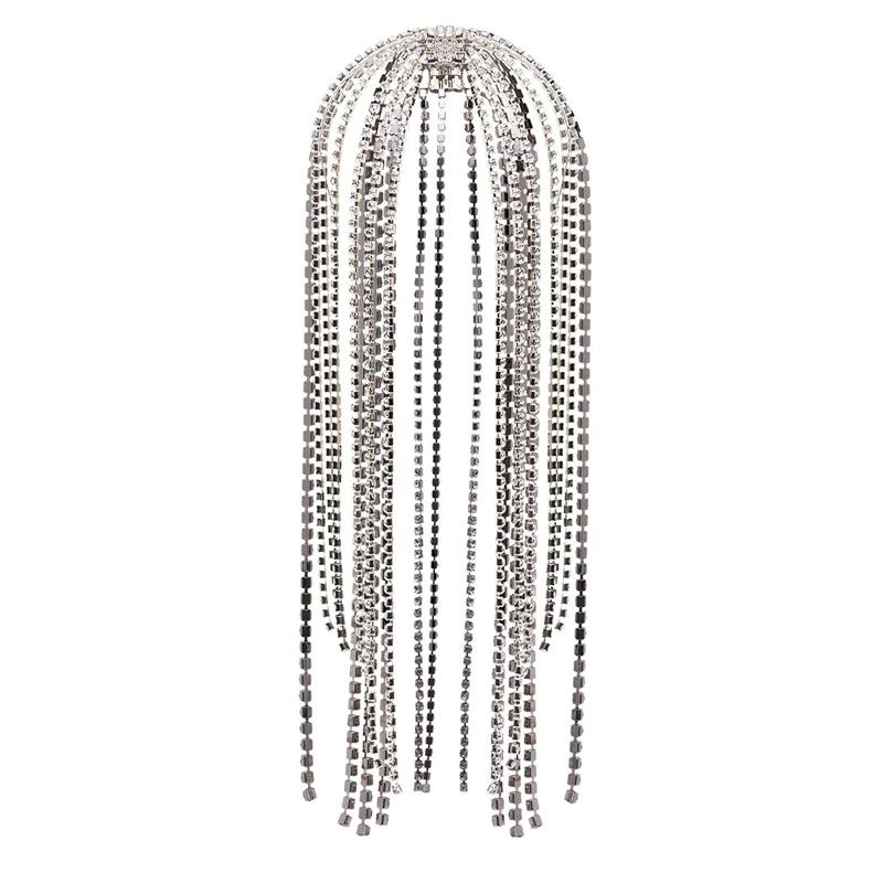Crystal Studded Headband - Geometric Alloy