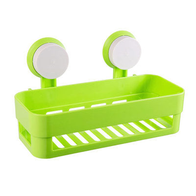 Wall-Mounted Bathroom and Kitchen Storage Rack Punch-Free Space Saver
