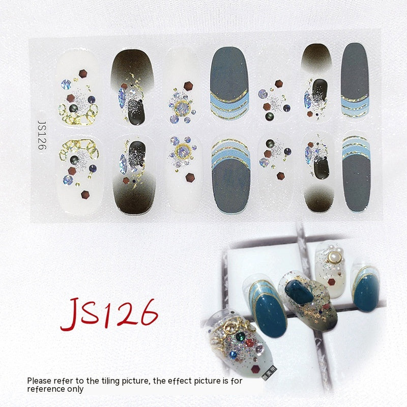 3D Crystal Nail Art Sticker Set - Crystal Glass Nail Film for Manicure