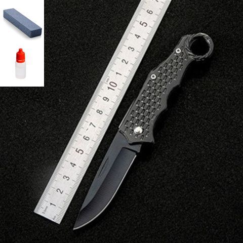Portable Folding Survival Knife with Self-Defense and Cutter Features