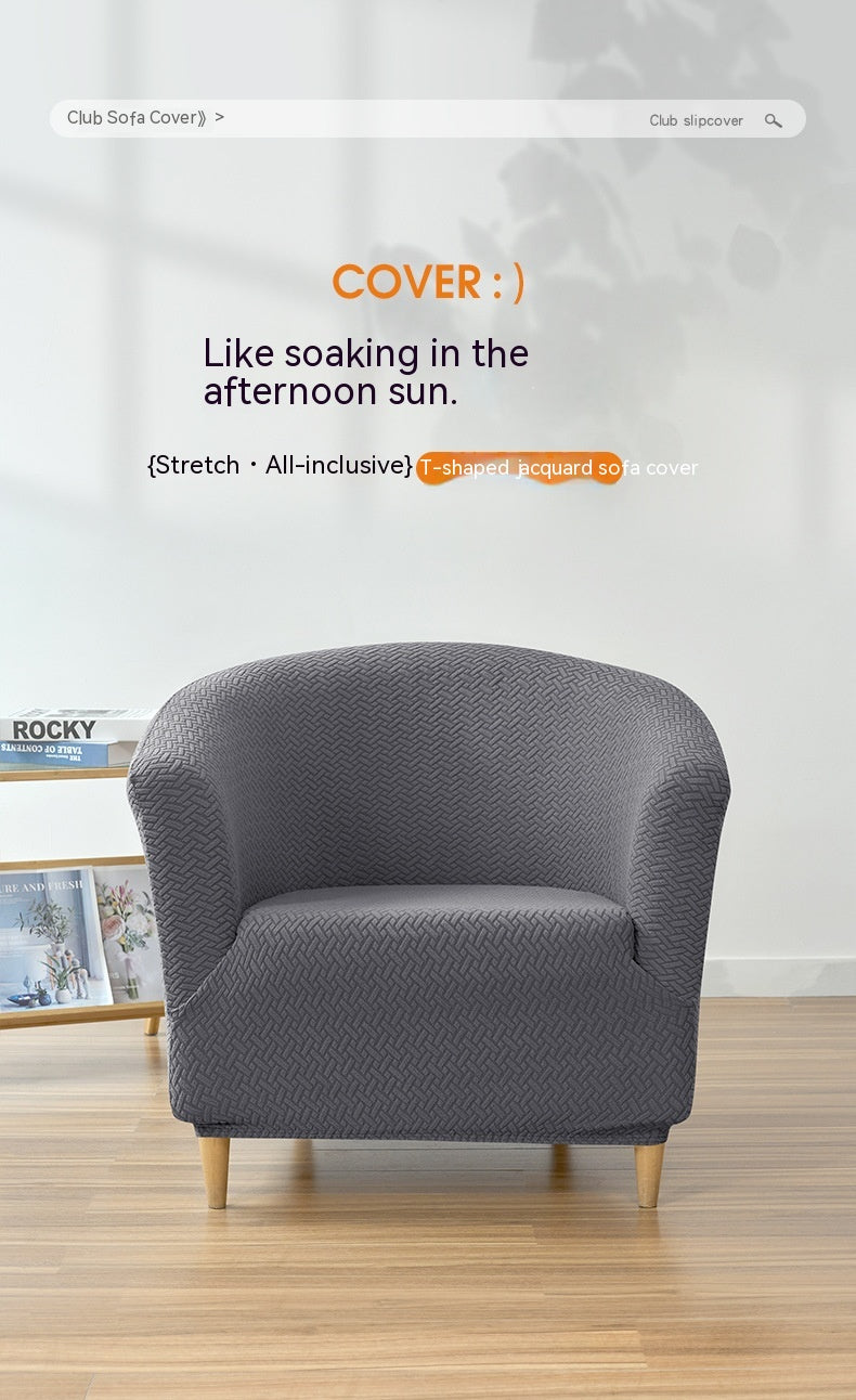 Elastic Jacquard Sofa Cover for Club Sofas - Dustproof and Modern Style