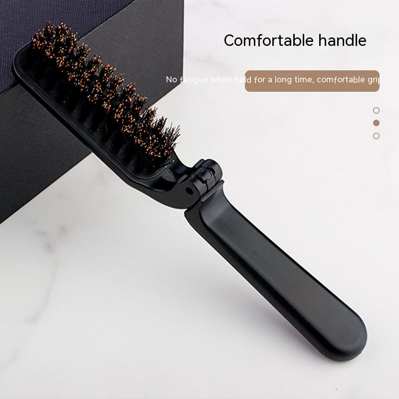 Portable Folding Shaving Brush with Bristles