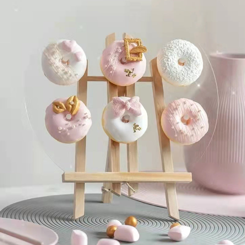 Wooden Donut Display Stand for Weddings and Parties Multiple Sizes