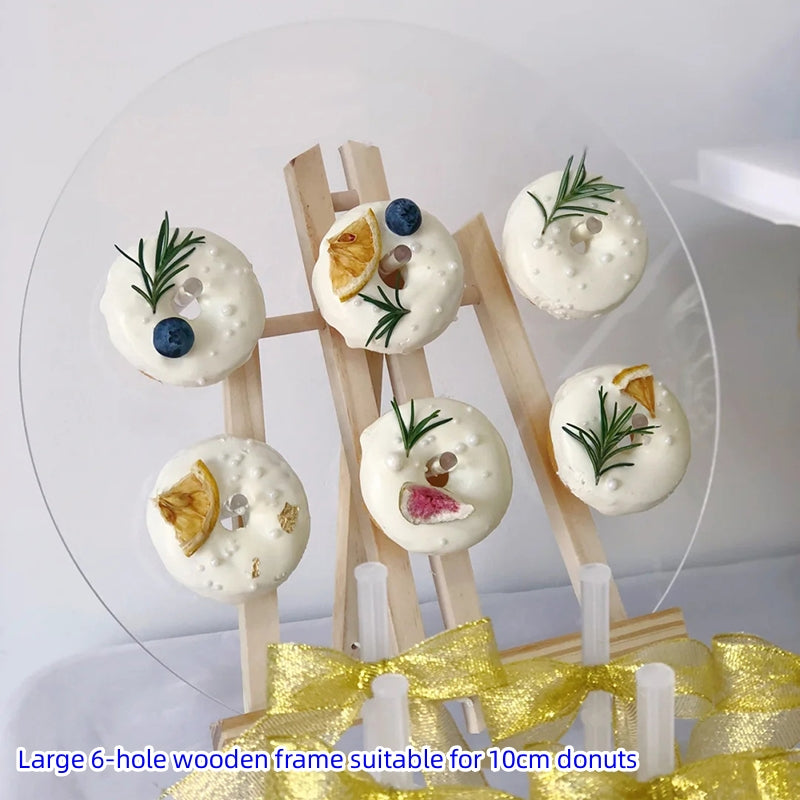 Wooden Donut Display Stand for Weddings and Parties Multiple Sizes