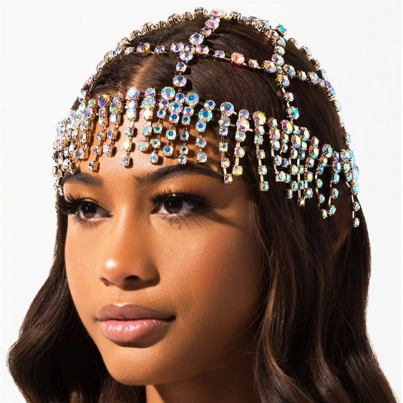 Women's Rhinestone Tassel Hair Hoop Headwear