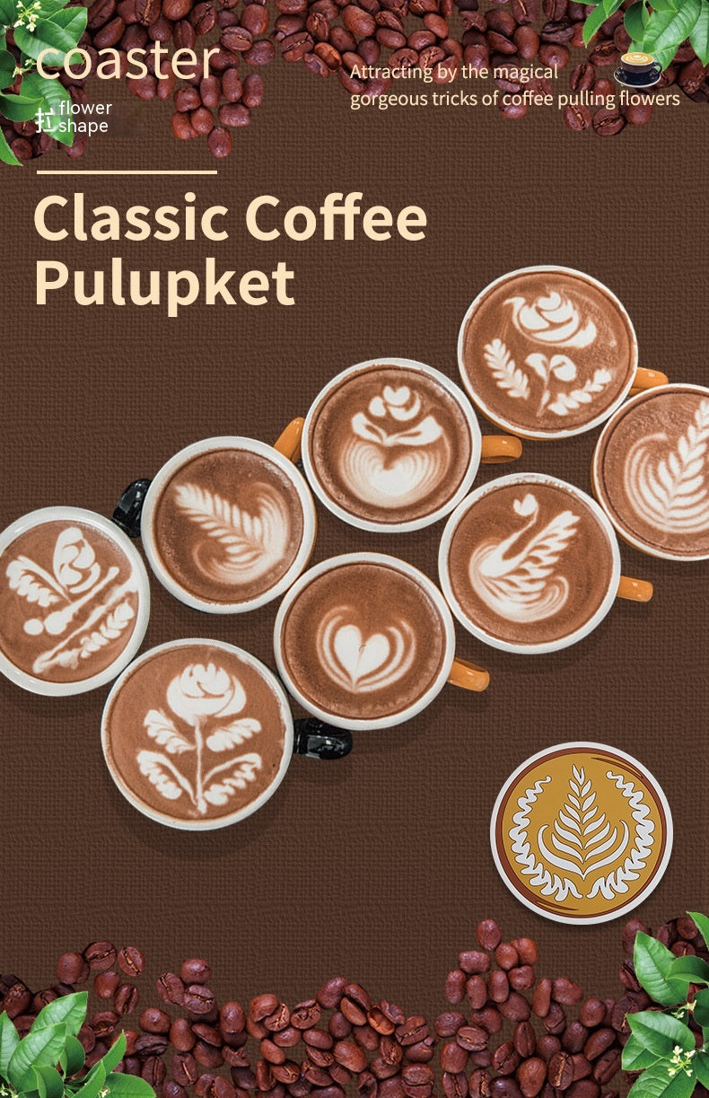 Anti-Scald Round Coffee Cup Mat - Thickened PVC Drink Coaster Set