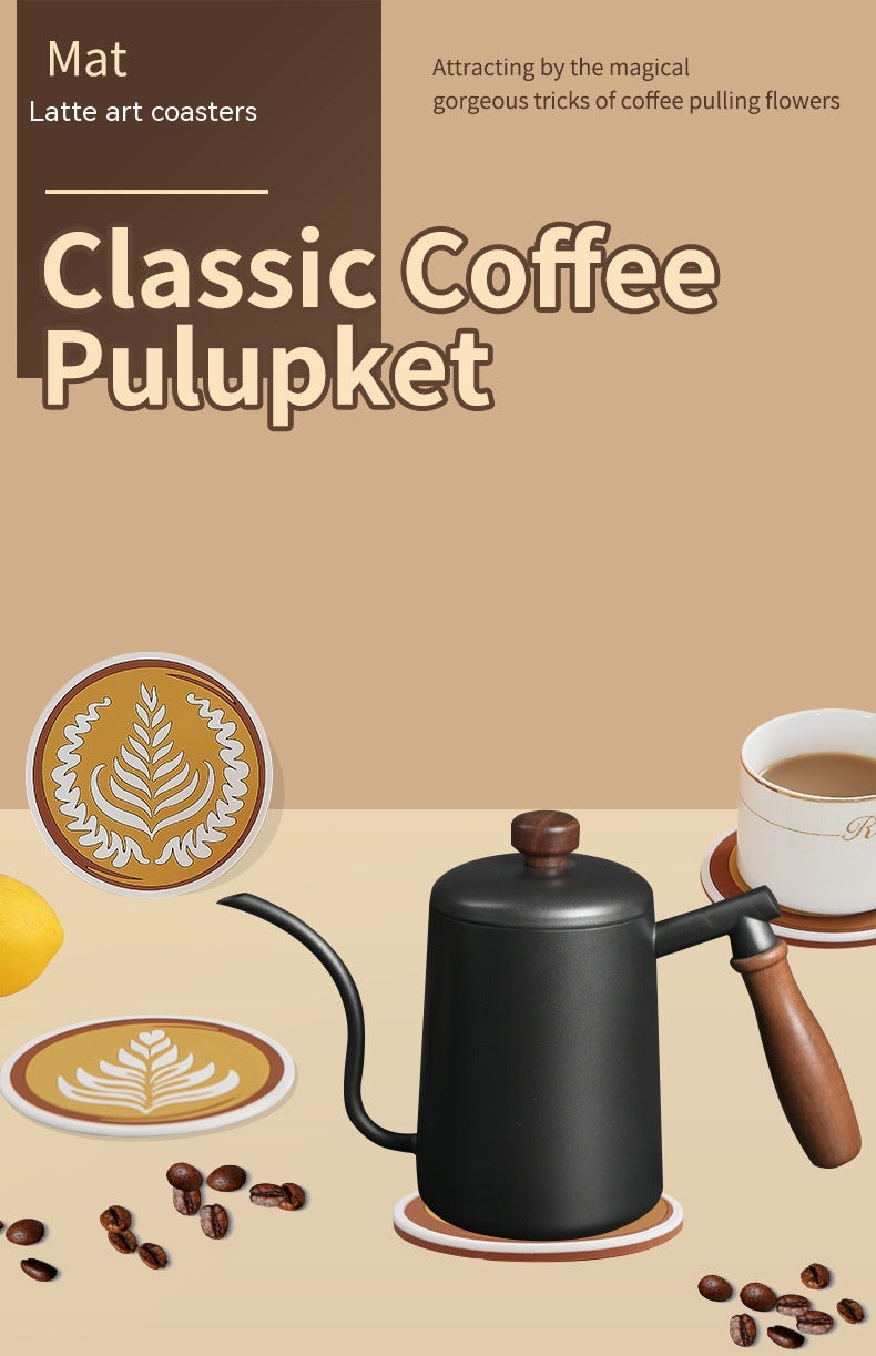 Anti-Scald Round Coffee Cup Mat - Thickened PVC Drink Coaster Set