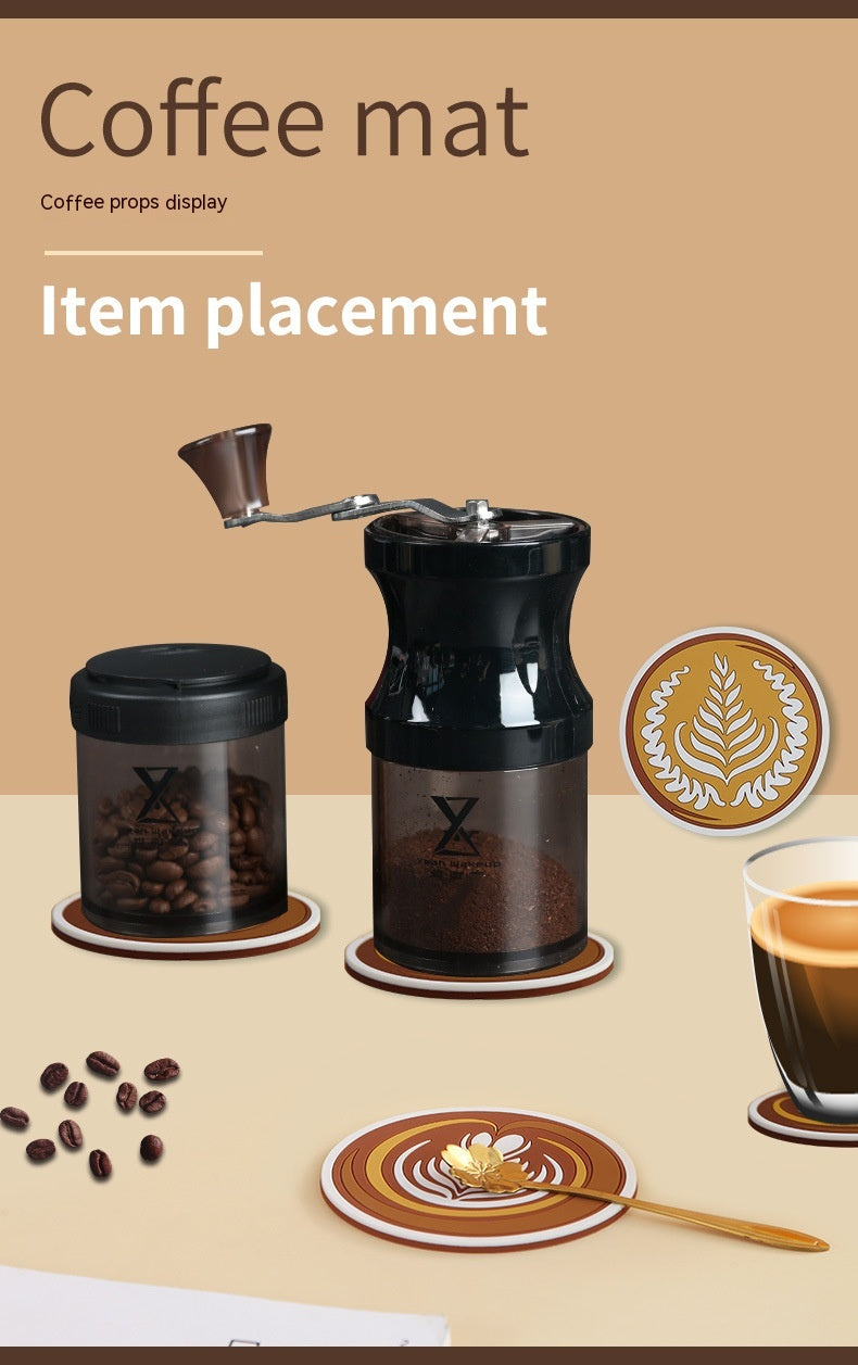 Anti-Scald Round Coffee Cup Mat - Thickened PVC Drink Coaster Set