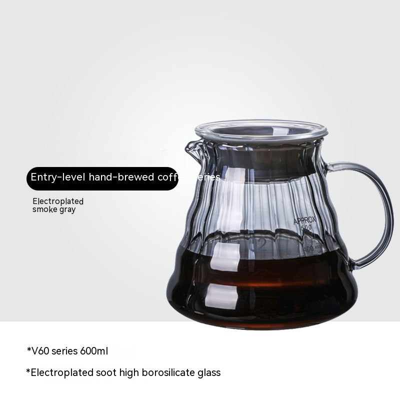 Glass Coffee Pot with Filter and Cloud Design - Handmade Kitchen Accessory