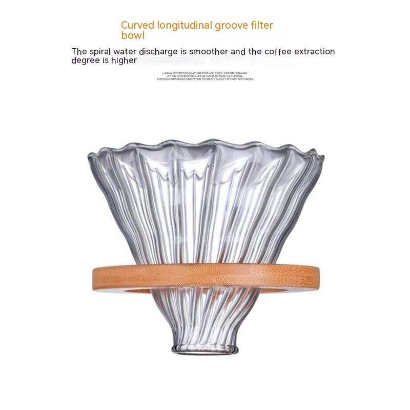 Glass Coffee Pot with Filter and Cloud Design - Handmade Kitchen Accessory