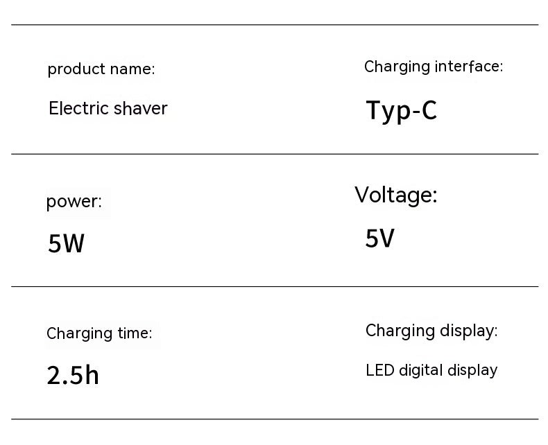 Rechargeable Electric Shaver for Men - Portable Brushless Razor