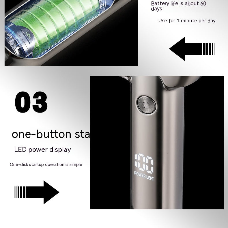 Rechargeable Electric Shaver for Men - Portable Brushless Razor