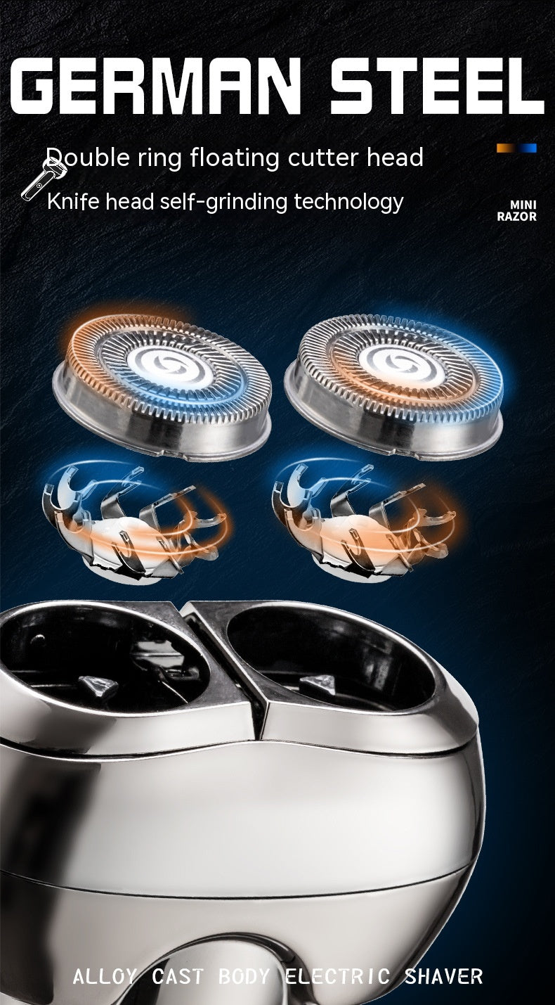 Rechargeable Electric Shaver for Men - Portable Brushless Razor
