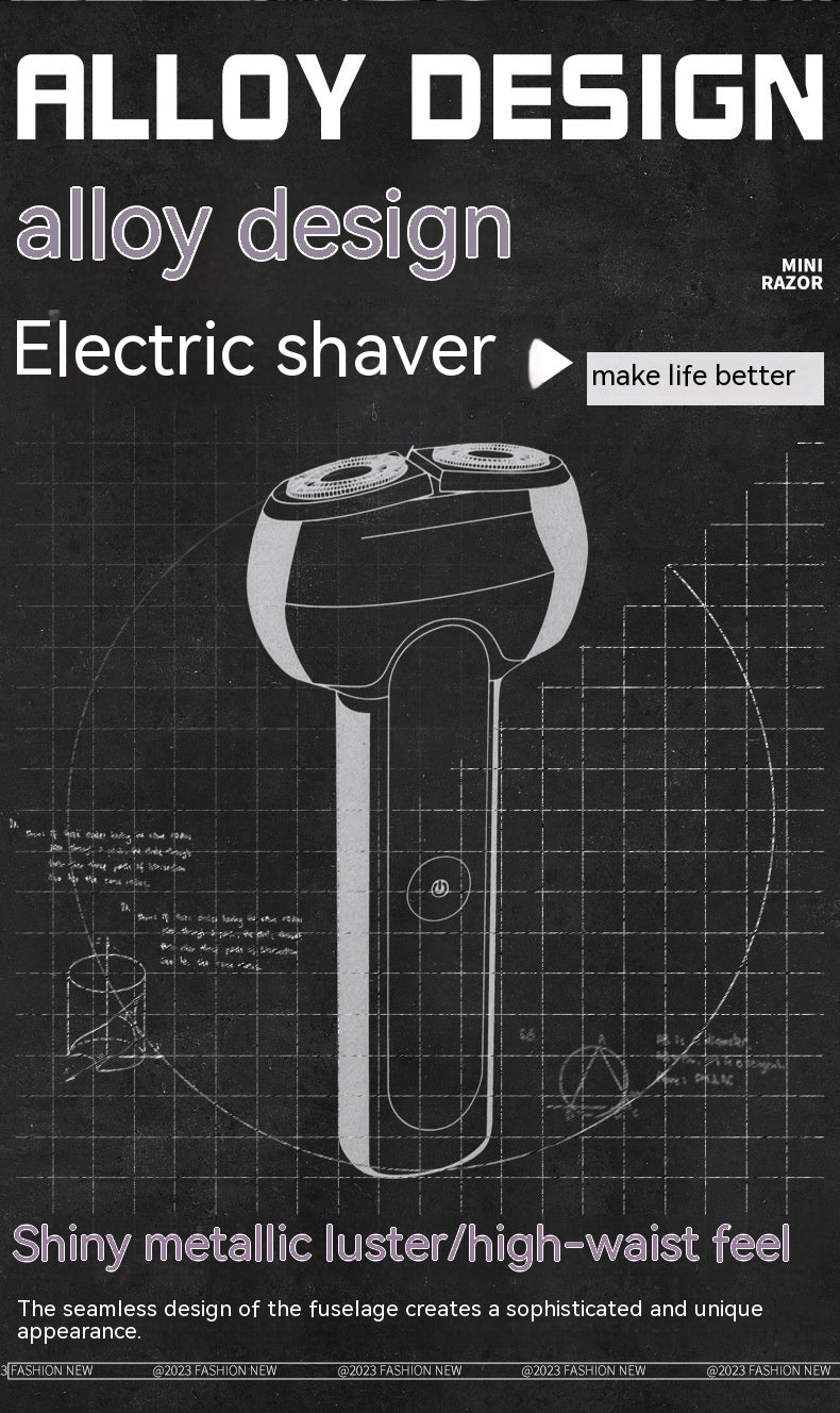Rechargeable Electric Shaver for Men - Portable Brushless Razor