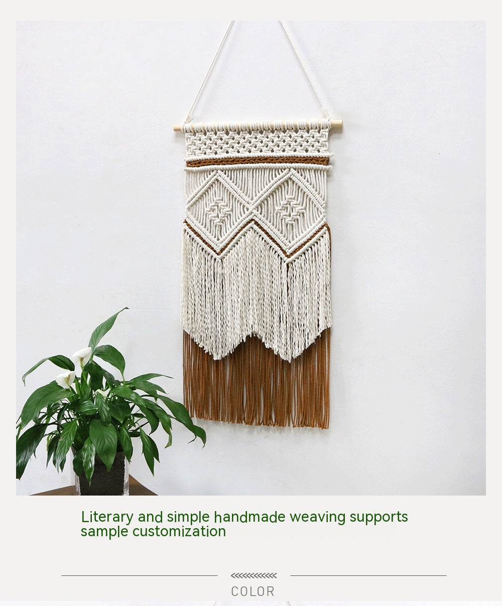 Living Room Wall Tapestry Decor 40x70cm Hand-Woven Cotton Art