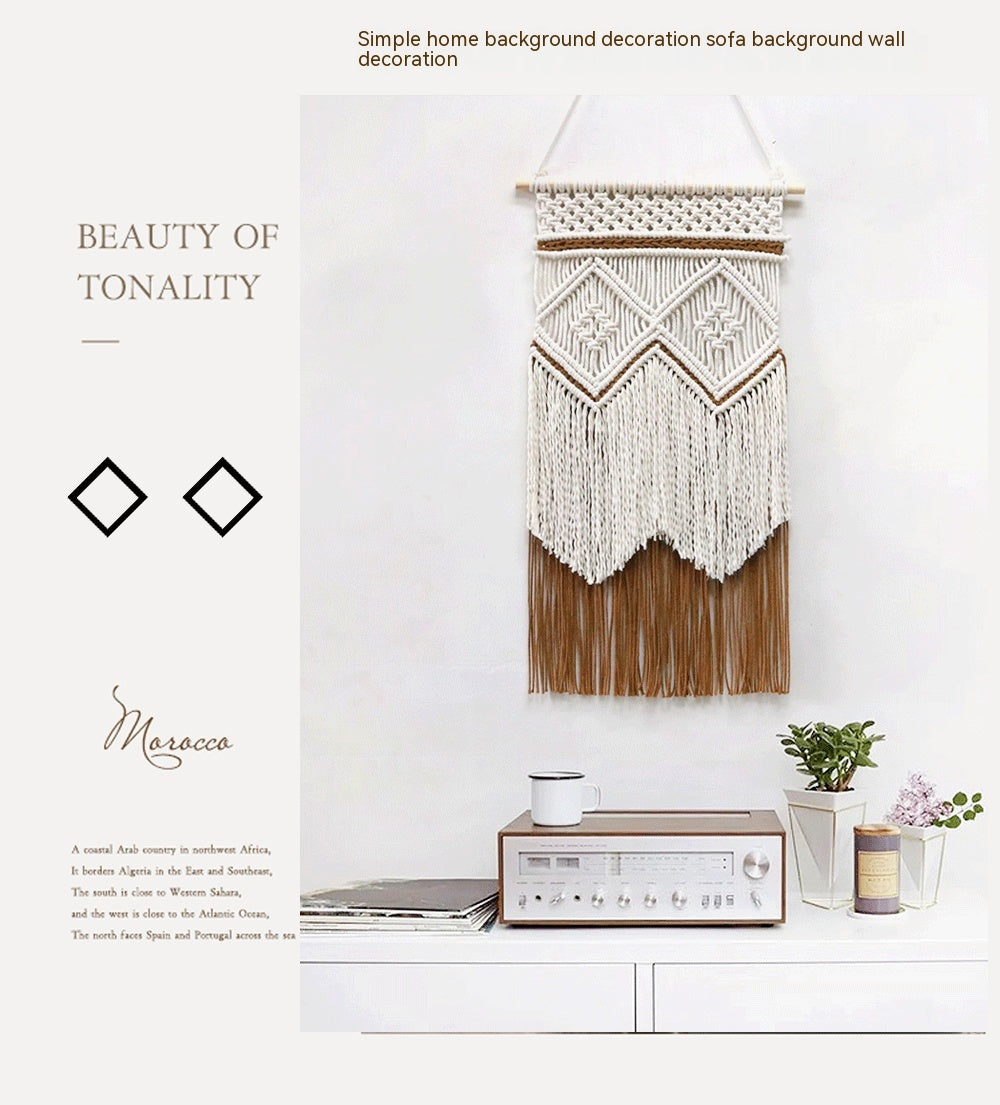 Living Room Wall Tapestry Decor 40x70cm Hand-Woven Cotton Art