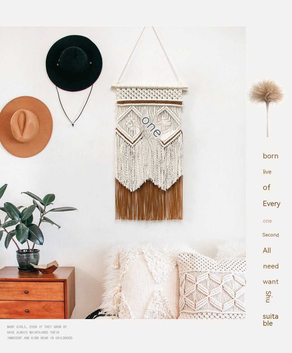Living Room Wall Tapestry Decor 40x70cm Hand-Woven Cotton Art