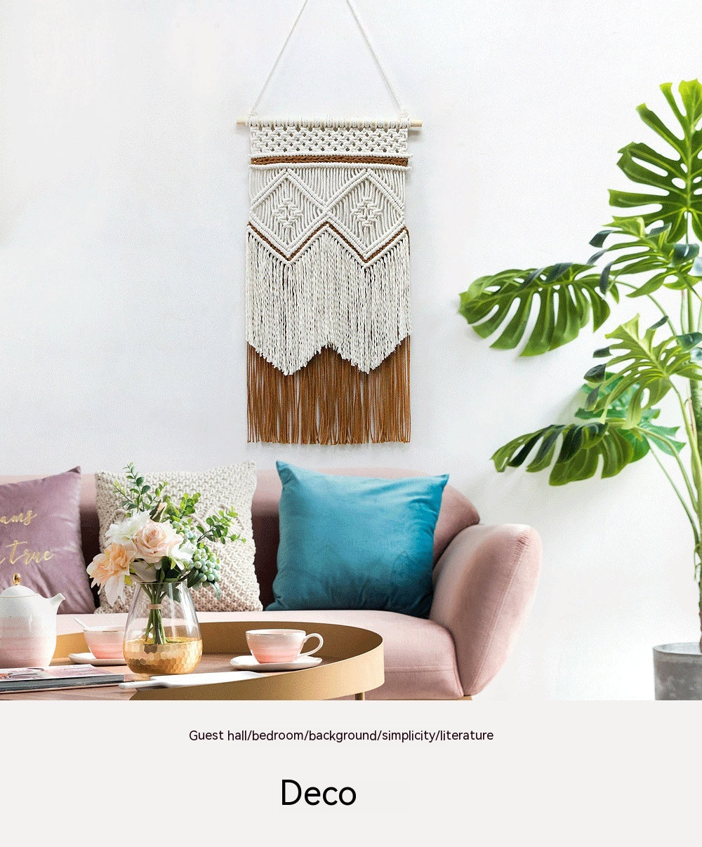 Living Room Wall Tapestry Decor 40x70cm Hand-Woven Cotton Art