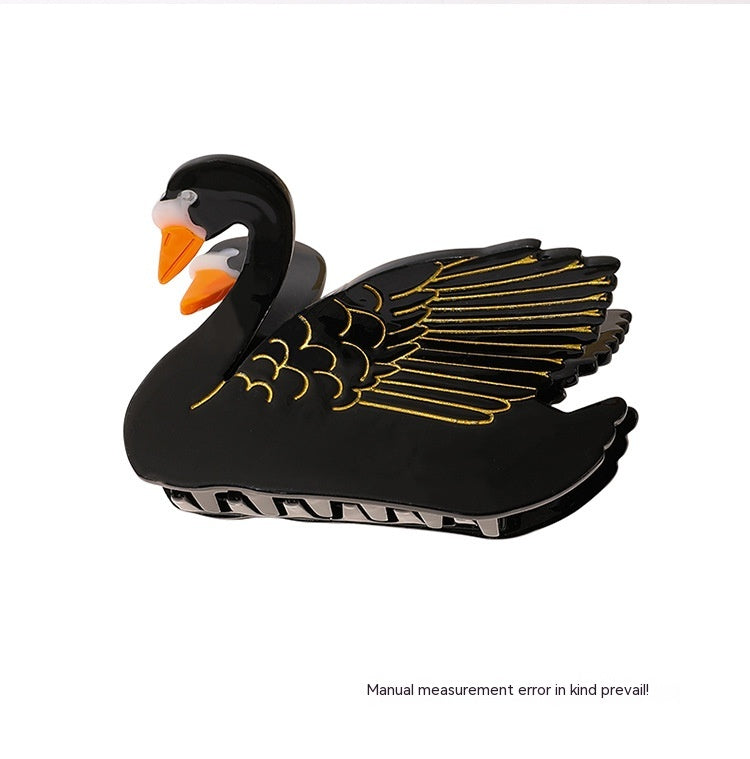 Medium Hair Clip with Swan Grip - Hair Accessory for Women