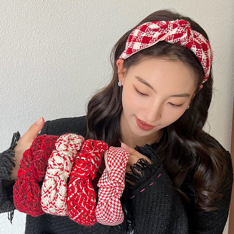 Wide Brim Hair Accessory with Knot Design - Multiple Colors