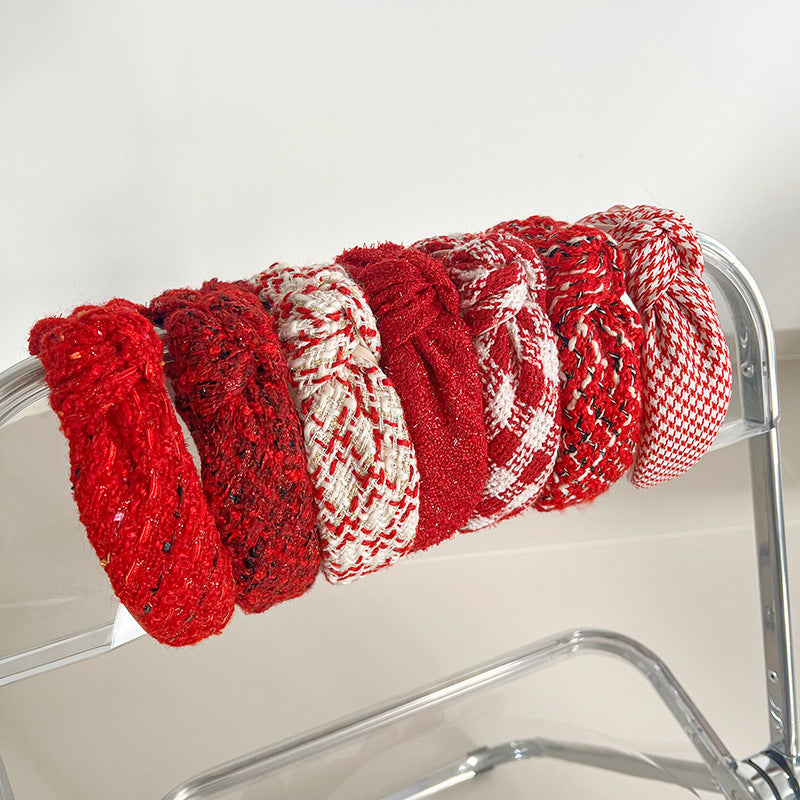 Wide Brim Hair Accessory with Knot Design - Multiple Colors