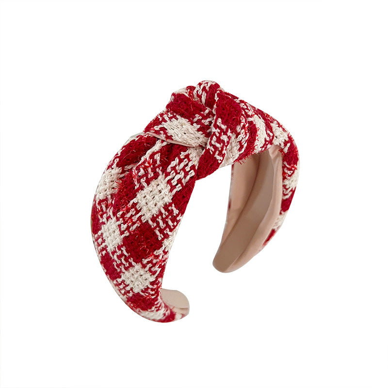 Wide Brim Hair Accessory with Knot Design - Multiple Colors