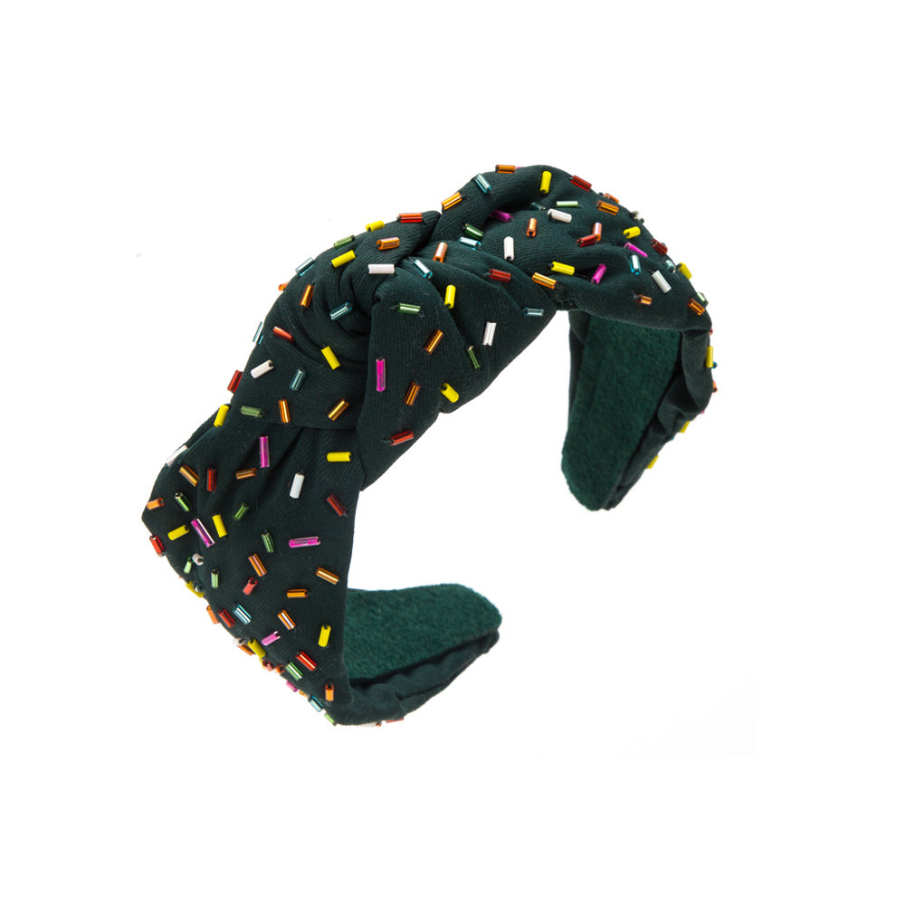 Fashion Hand-Stitched Glass Tube Headband with Temperament - Multiple Colors