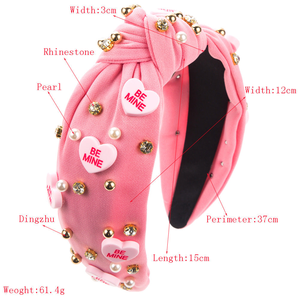 Rhinestone Pearl Hair Headband for Women