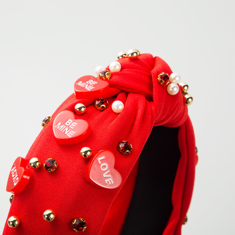 Rhinestone Pearl Hair Headband for Women