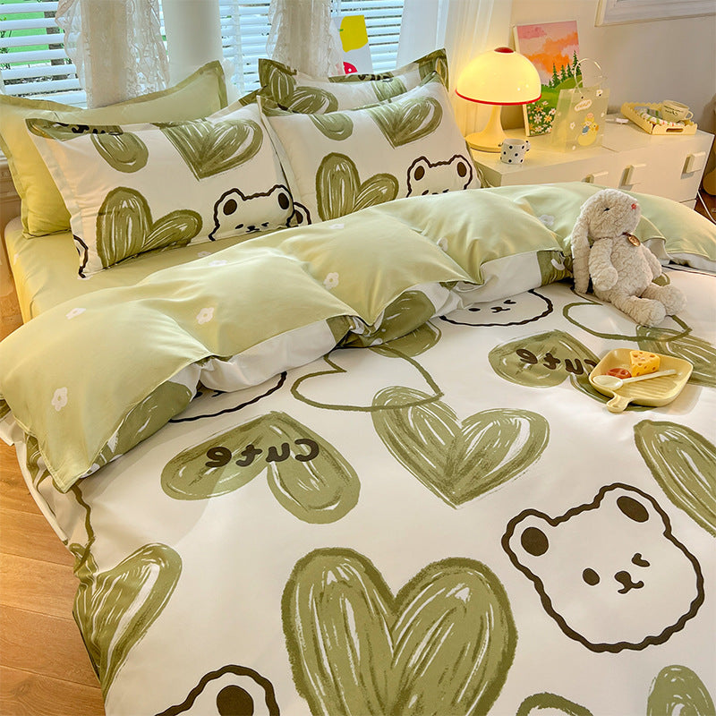 Student Dormitory Single Duvet Cover Set - Autumn & Winter Bedding