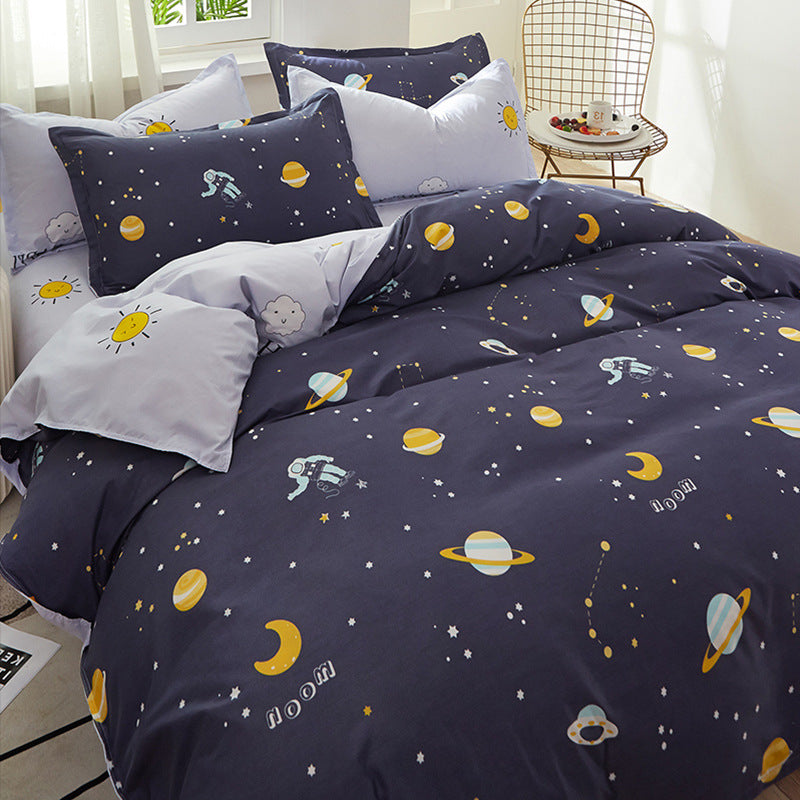 Student Dormitory Single Duvet Cover Set - Autumn & Winter Bedding