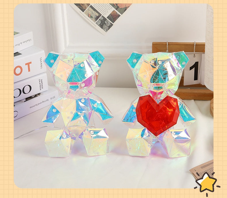Colorful Bear Night Light - Birthday & Valentine's Day Gift for Kids