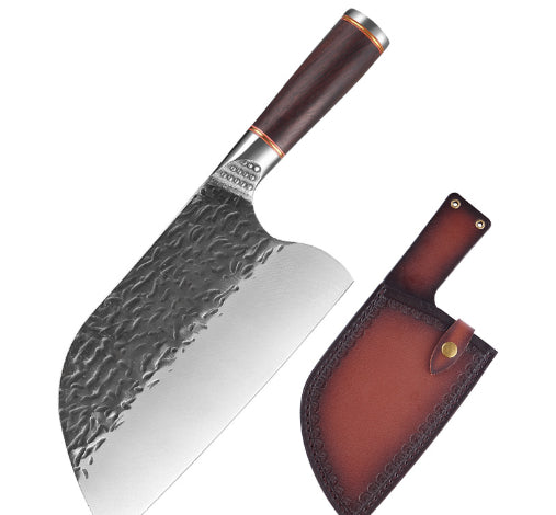 Stainless Steel Forged Hammer Pattern Kitchen Knife Set